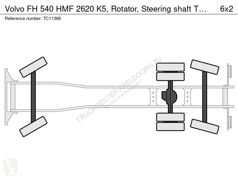 شاحنة Volvo FH 540 HMF 2620 K5, Rotator,...