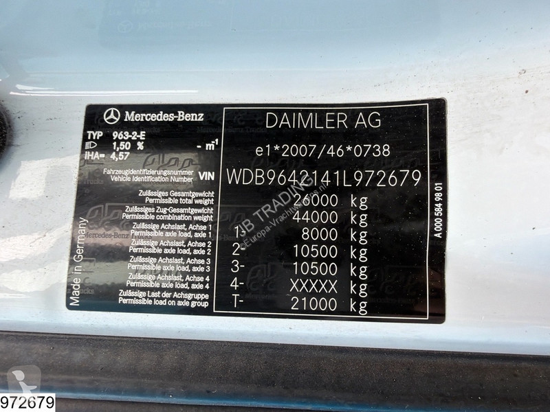 شاحنة Mercedes 2636 6x4, EURO 6, Retarder,...