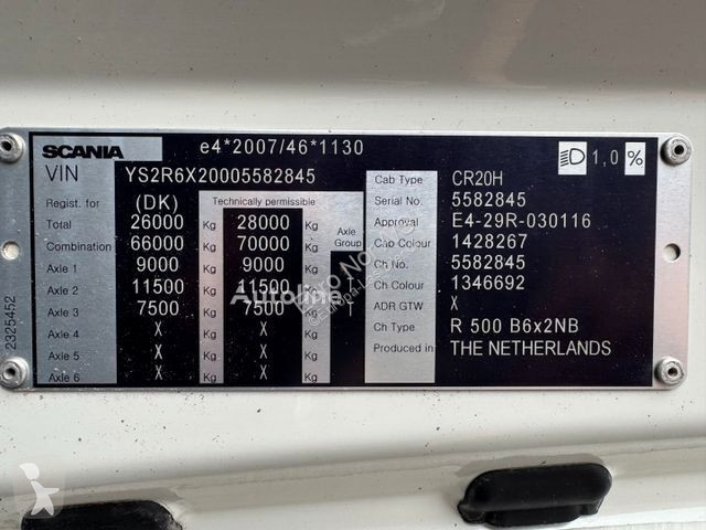 شاحنة Scania R500 NGS CR20H 6x2 26 m3 Silo