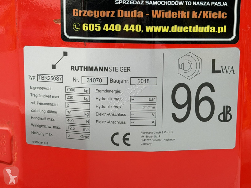 Camion Mercedes E6 4x4 Zwyżka RUTHMANN TBR250...