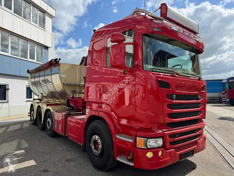شاحنة Scania R520 V8 8X2 EURO 6 KIPPER + HMF...