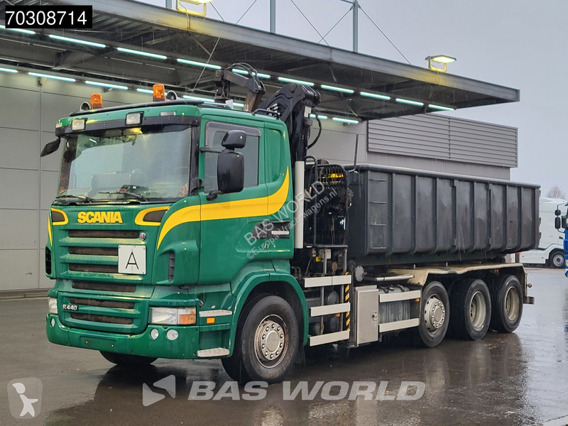 شاحنة Scania R440 8X2 alfinger Q150Z82 Kran...