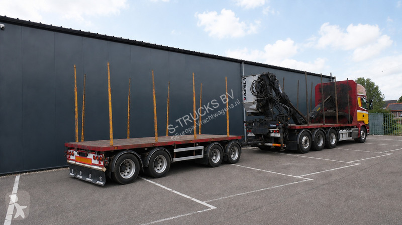 شاحنة Scania R 580 V8 8X4 LOGTRANSPORT COMBI...