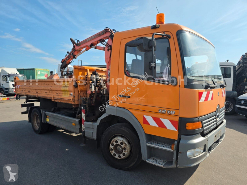 Camion Mercedes 1218 / Kipper+Kran / load...