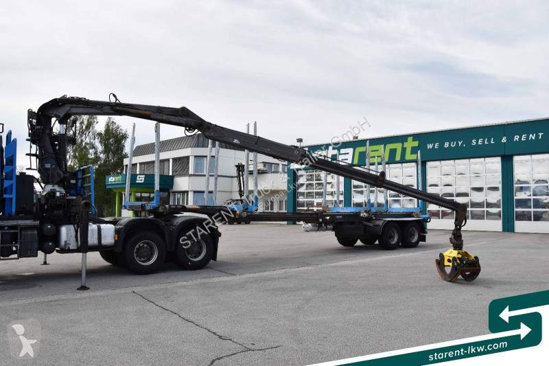 Camion remorque Mercedes 3653 6x6 Penz Holz...