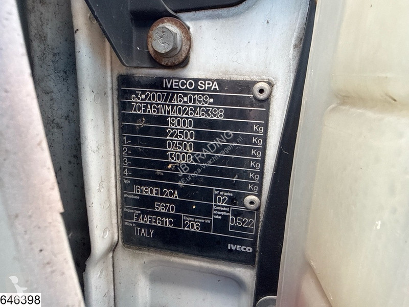 Camion Iveco 190EL28 EURO 6, Dhollandia
