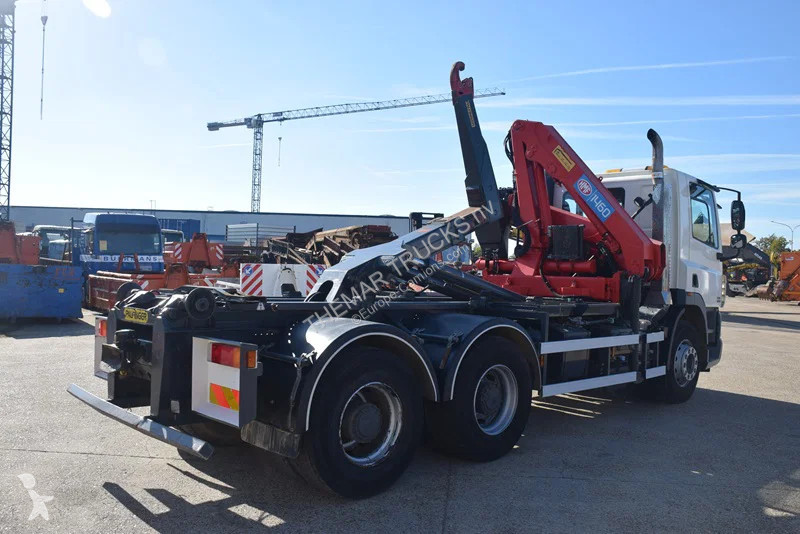 DAF 410 +Hooklift Palift 18t. and HMF crane truck