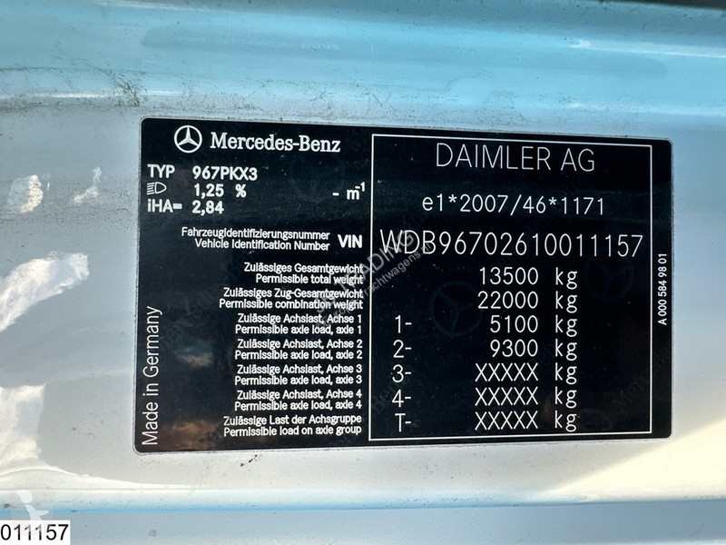 Vrachtwagen Mercedes 1317 EURO 6, Palfinger