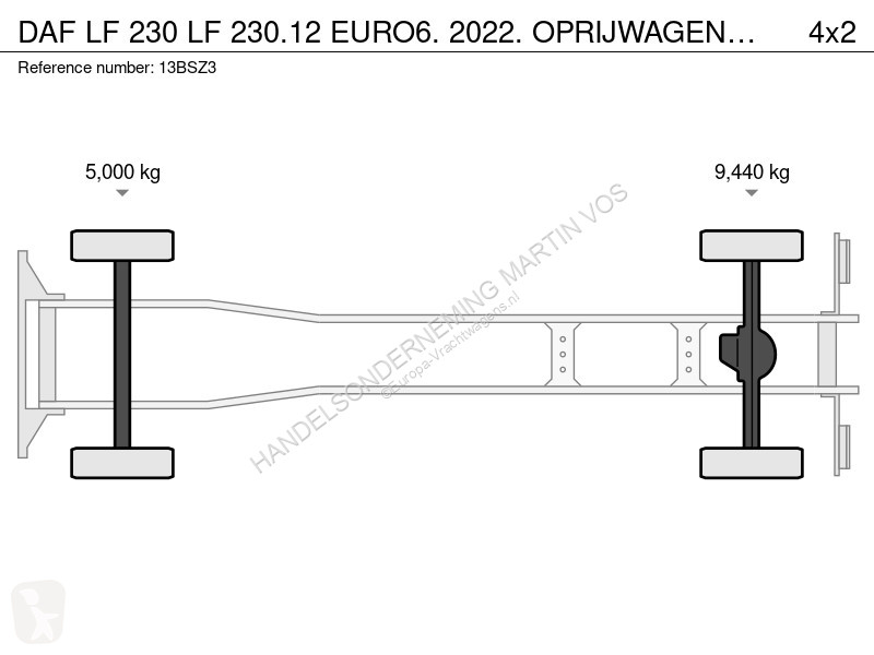 شاحنة DAF 230  230.12 EURO6. 2022. OPRIJWAGEN...