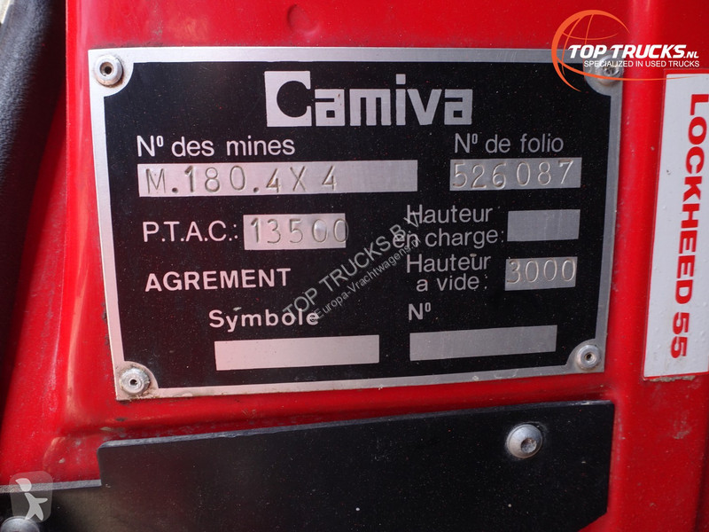 Kamion Renault M180 4x4 -3.500 ltr - Brandweer,...