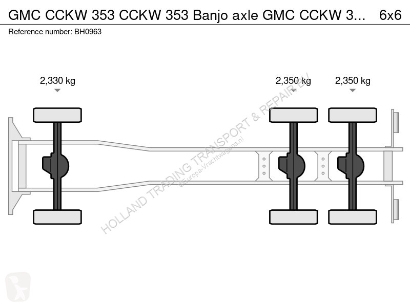 Vrachtwagen  CCKW 353 Banjo axle GMC CCKW 353...