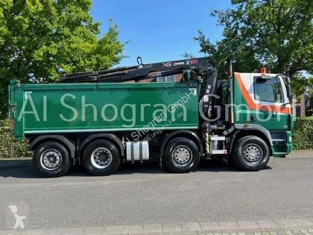 Camion DAF 85480 8X2 Kipper+Kran Hiab 144E-3 PRO