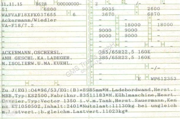 Lastbil med släp MAN TGS + ANH Komplett / Frigo...
