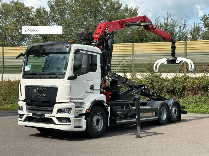 Kamion MAN TGS 26.470 6x2 Abrollkipper + Kran...