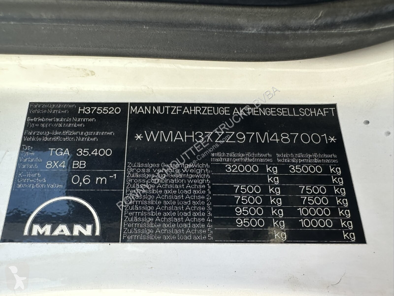 Vrachtwagen MAN TGA 35.400 8x4 BB TGA 35.400...