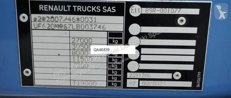 Kamion Renault D 320  / EURO 6 / FIRANKA +...