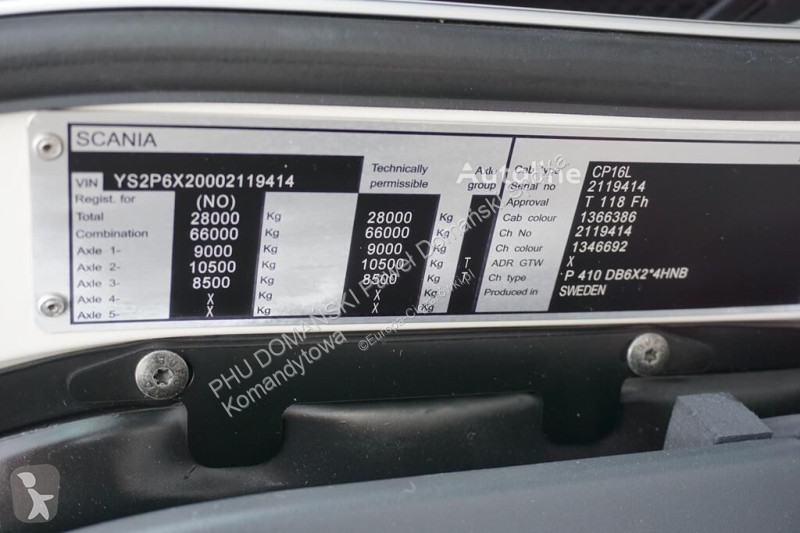 Camion Scania P 410  ACC E 6 BDF + WINDA  7.15...