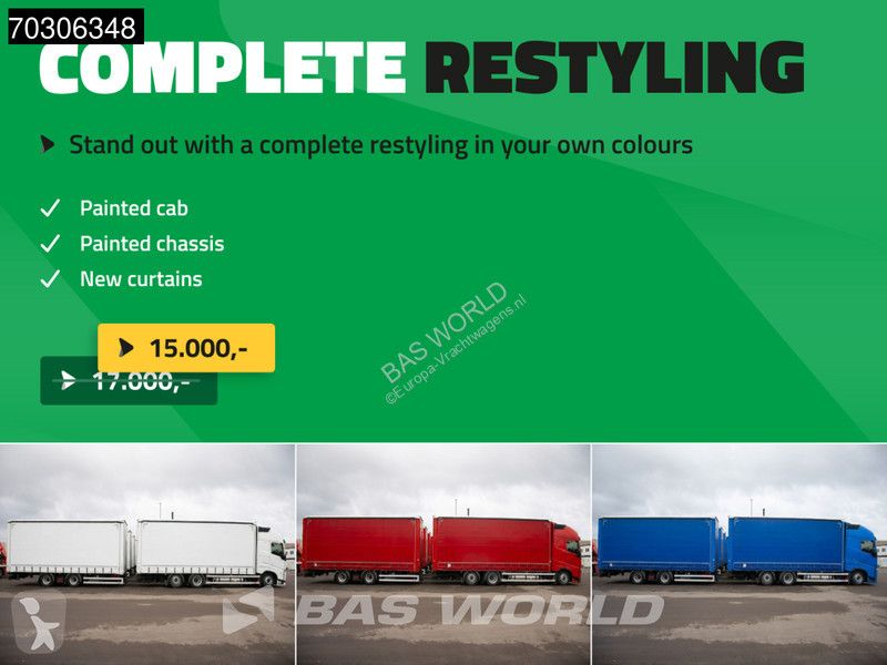 شاحنة Volvo 460 6X2 LNG! Engine Curtainside...