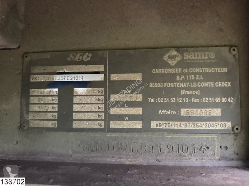 شاحنة DAF 6x2, EURO 6, Combi, Standairco, 119 m3