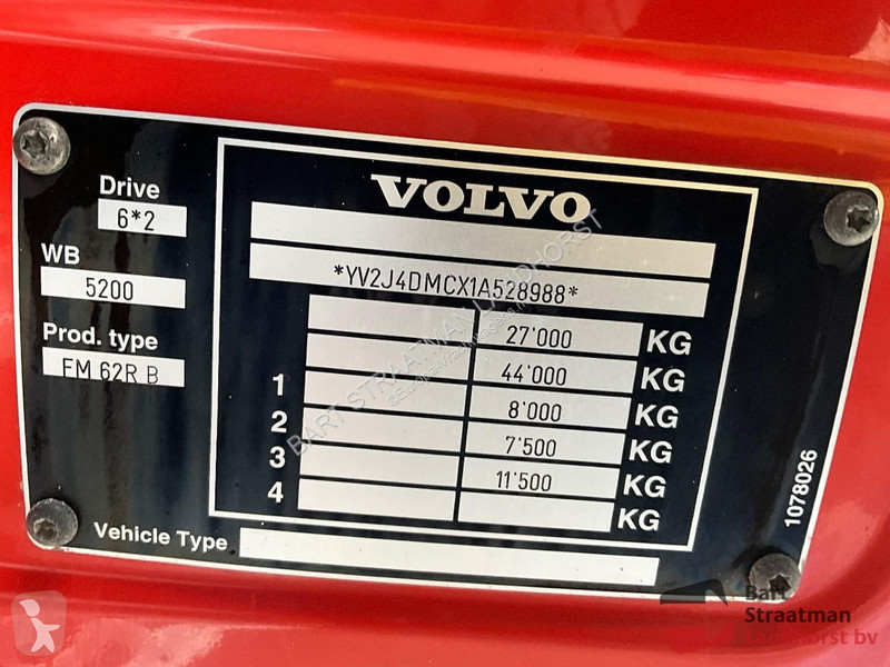 Lastbil Volvo 380 6X2 met Palfinger 15t...