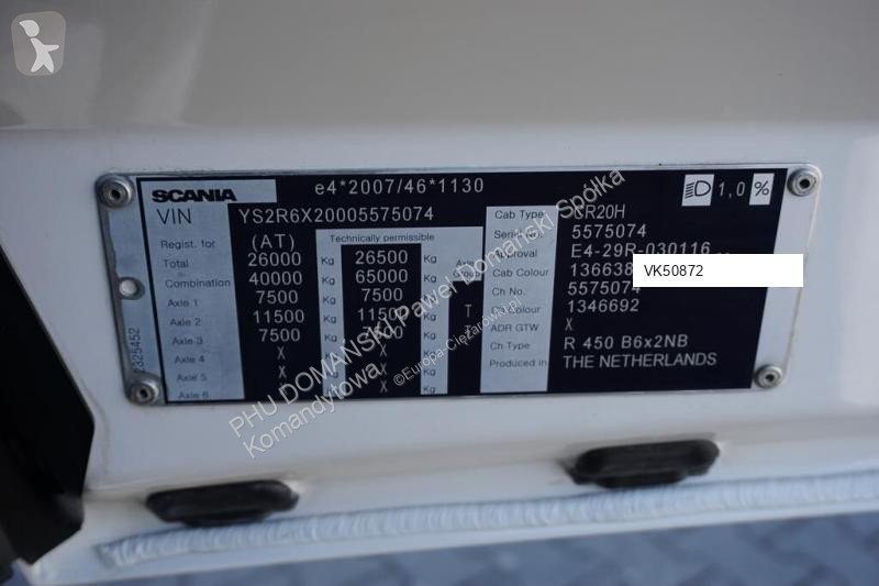 شاحنة Scania R 450 / ACC / E 6 / RETARDER / BDF...