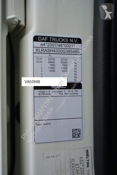 شاحنة مقطورة DAF / XF / 480 / ACC / EURO 6 /...