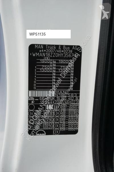 شاحنة MAN / TGM / 19.250 / E 6 / ACC / WYWROTKA...