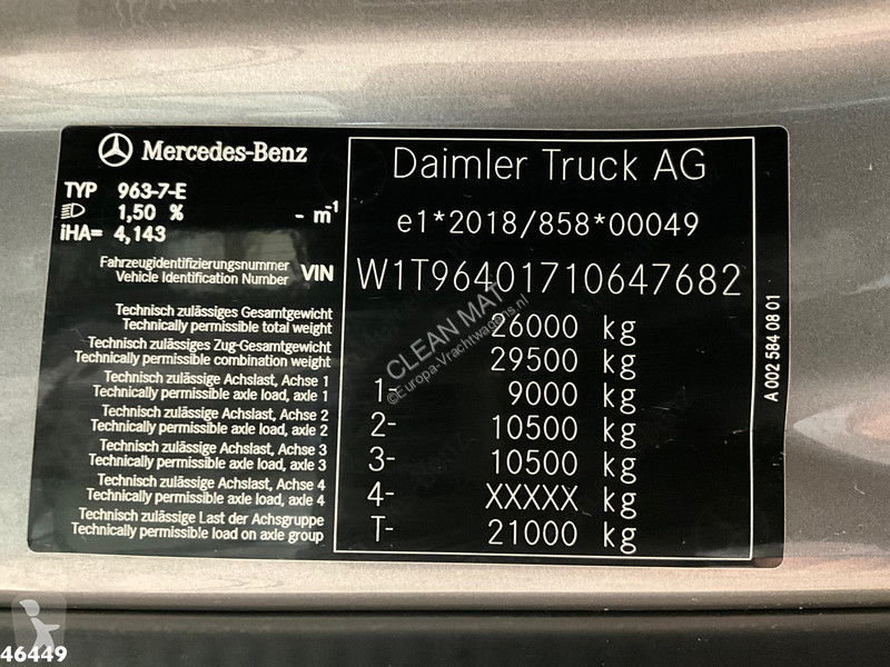 شاحنة Mercedes 2643 6x4 Koks Cyclovac Vacuum...