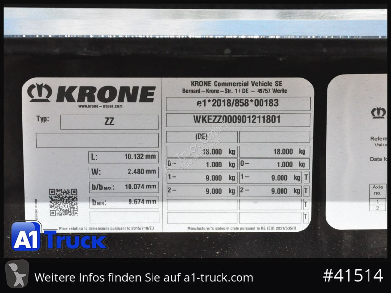 شاحنة Krone Tandem, MIDI, für 1120mm + 1320mm,...