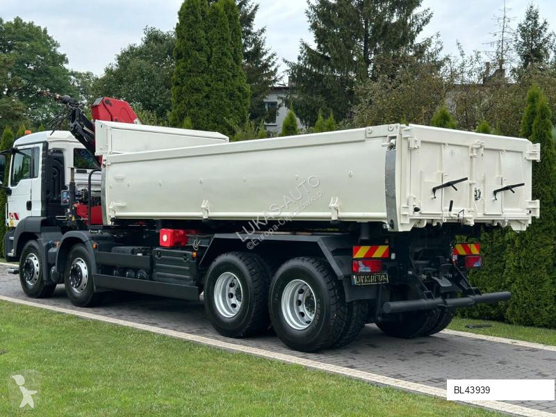 شاحنة MAN TGS 440 / 8x4 /CRANE HMF 1530/ TIPPER