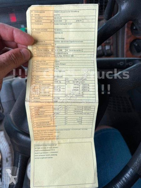 شاحنة Scania 144 / V8 / 6x4 / Full Steel / Big...