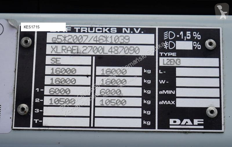 شاحنة DAF LF / 260 / EURO 6 / ACC / IZOTERMA +...