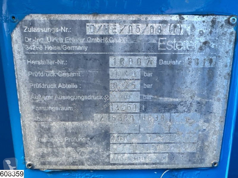 شاحنة Volvo FM 370 EURO 5, Esterer, 13.260 L, 2...