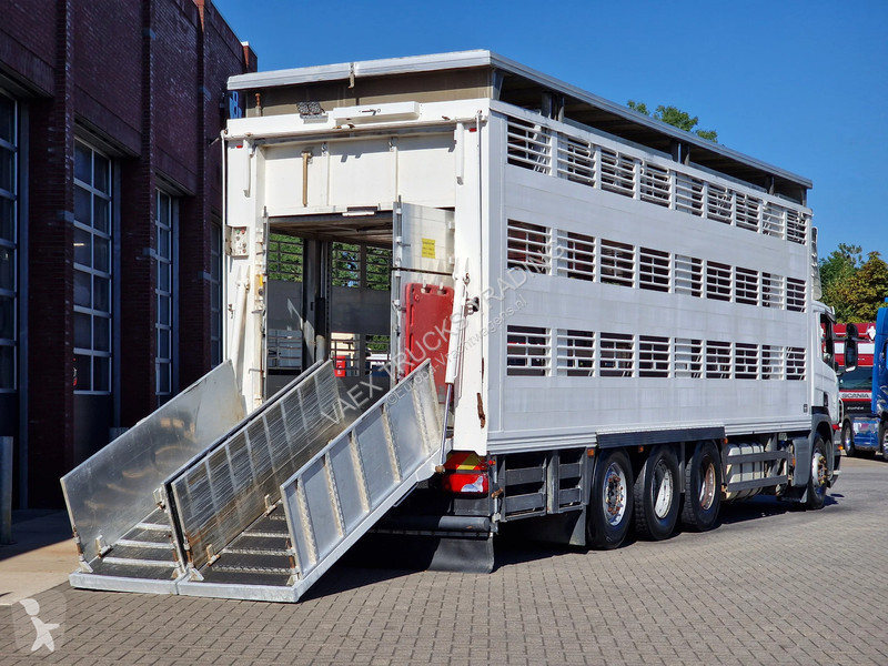 شاحنة Scania P400 8x4*4 - 2/3 deck livestock...