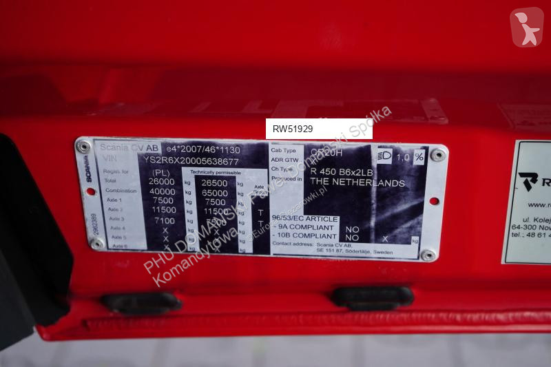 Camion Scania R 450 / ACC / EURO 6 / FIRANKA /...