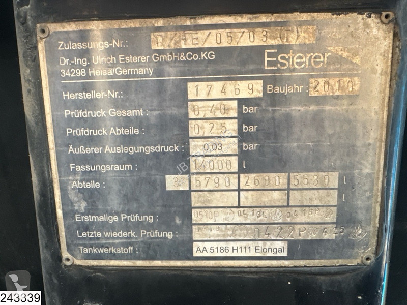 Camión MAN 18 250 Esterer, 14.000 L, 3 Comp