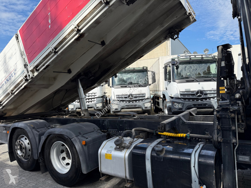 شاحنة MAN TGS 26.400 6X2 Kipper mit Kran Hiab...