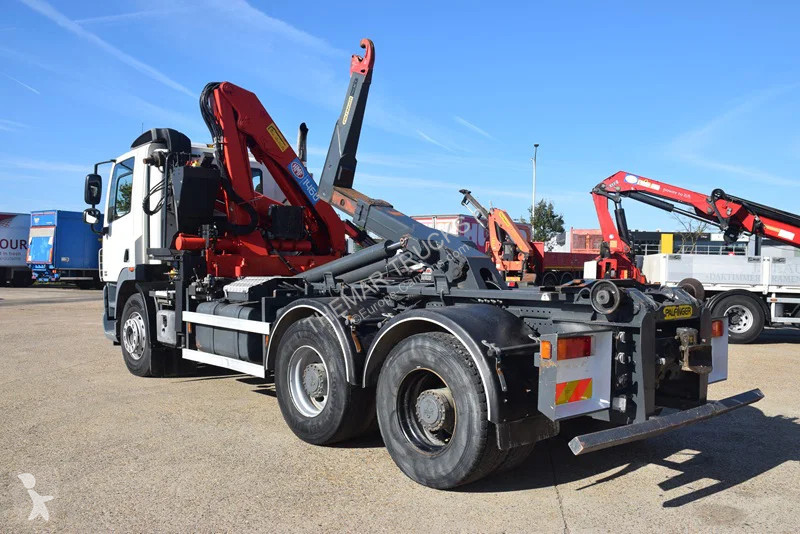 DAF 410 +Hooklift Palift 18t. and HMF crane truck
