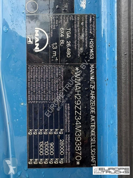 MAN TGA Steel/Air - Manual - Airco - 6x4 truck