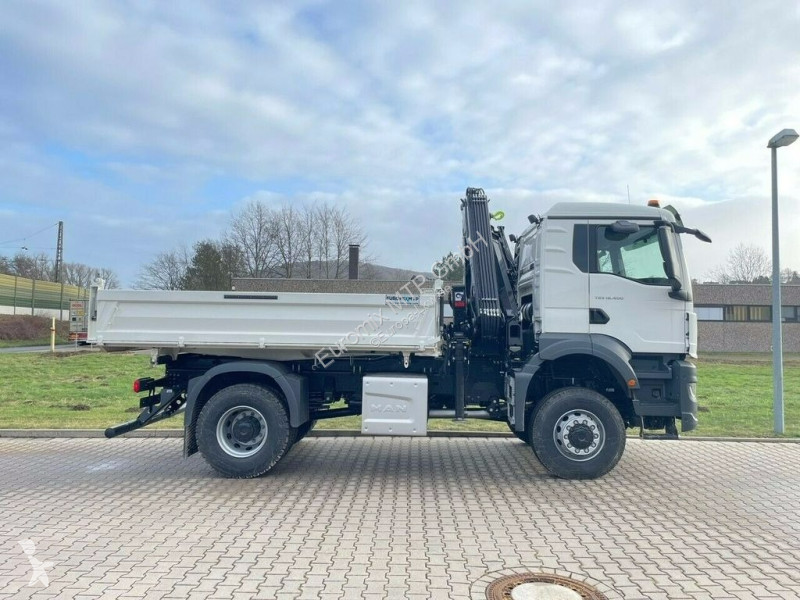 Camion MAN benne TGS TGS 18.400 TG3 4x4 Euro6e Hiab X-HiDuo 138DS-4 4x4 ...