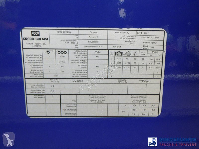 Semi remorque Schmitz Cargobull 3-axle...