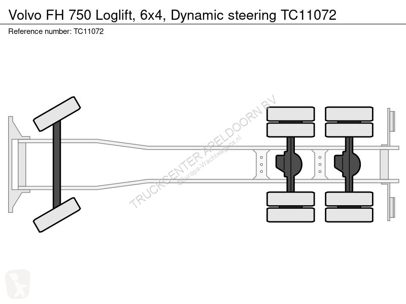 Camion Volvo FH 750 Loglift, 6x4, Dynamic steering