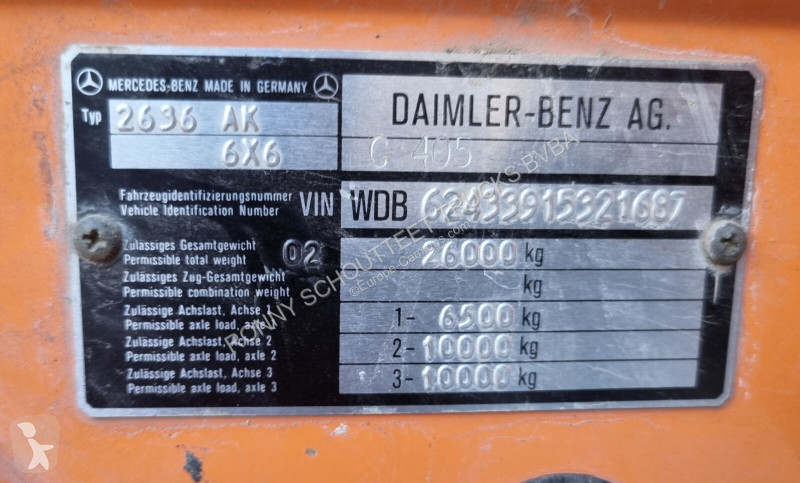 Camión Mercedes - 2636 AK 6x6
