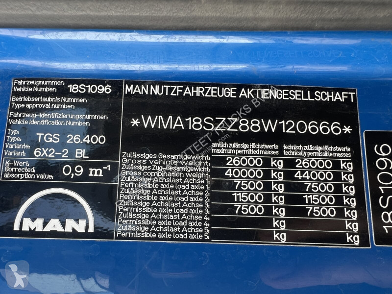 Lastbil MAN TGA 26.400 6x2-4 BL TGA 26.400...