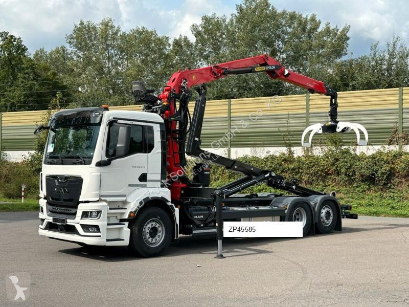 Kamion MAN TGS 26.470 6x2 Abrollkipper + Kran...