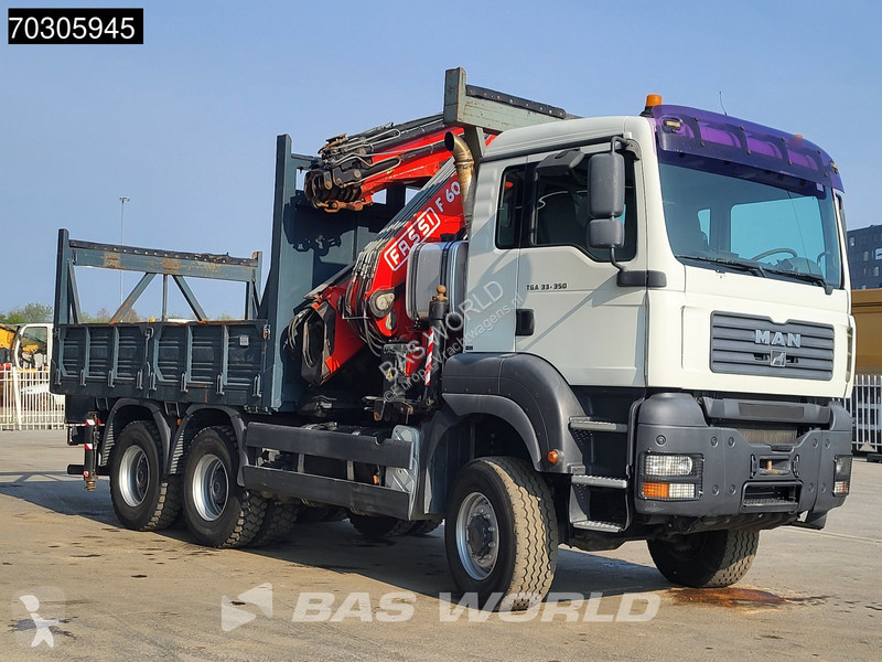 شاحنة MAN 33.350  6X6 Fassi F600 Crane Kran +...