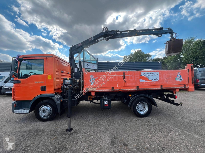 شاحنة MAN 12.220*3-Seiten KIpper+HIAB 077BS-2...