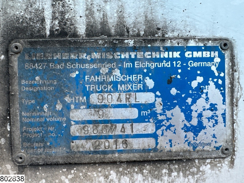 Kamion Volvo FMX 8x4, EURO 6, Liebherr 9m3
