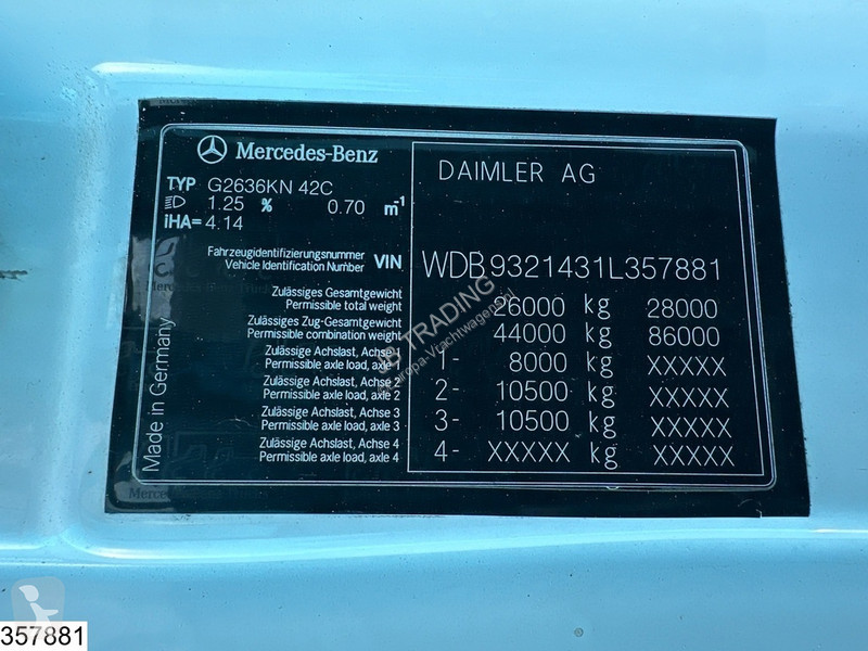 Vrachtwagen Mercedes 2636 6x4, Hiab, EPS,...