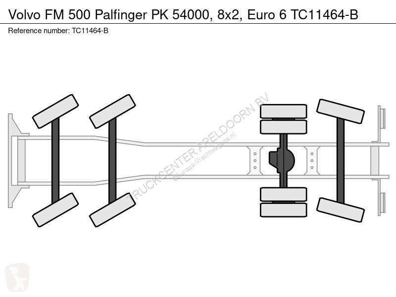 Volvo 500 Palfinger PK 54000, 8x2, Euro 6 truck